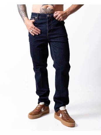 Richmond pantalone in denim scuro uomo con logo