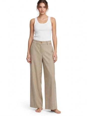Fracomina pantalone biege donna mini logo