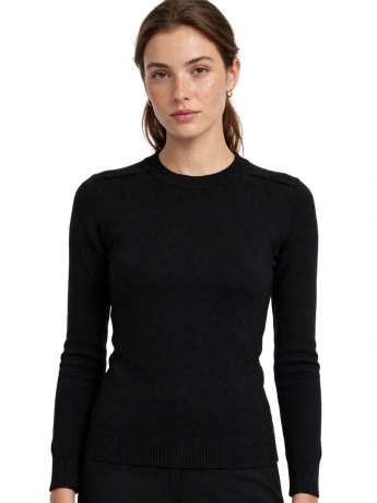 Fracomina maglia nera donna mini logo