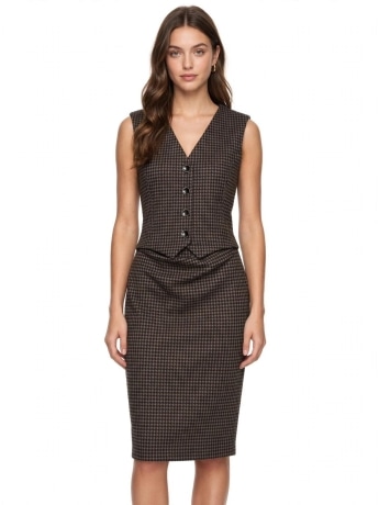 Fracomina abito marrone donna mini logo