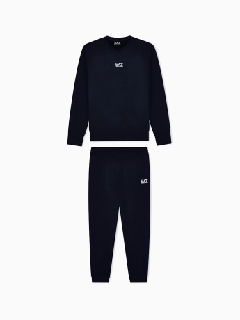 Ea7 tuta blu navy uomo mini logo