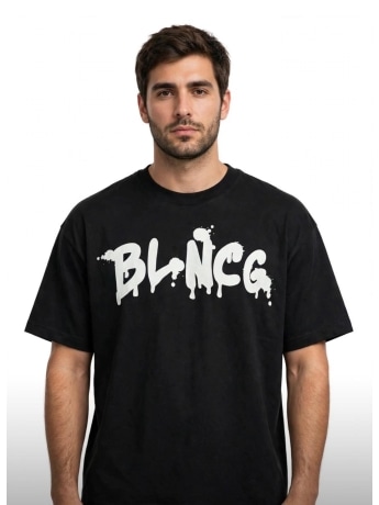 Blncg tshirt nera uomo maxi logo