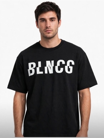 Blncg tshirt nera uomo maxi logo