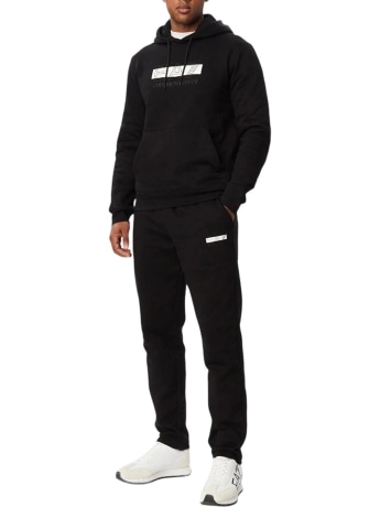 Ea7 tuta nera uomo maxi logo