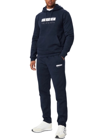 Ea7 tuta blu navy  bianco uomo maxi logo