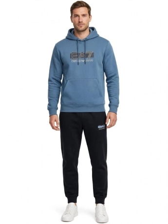 Ea7 tuta celeste uomo maxi logo