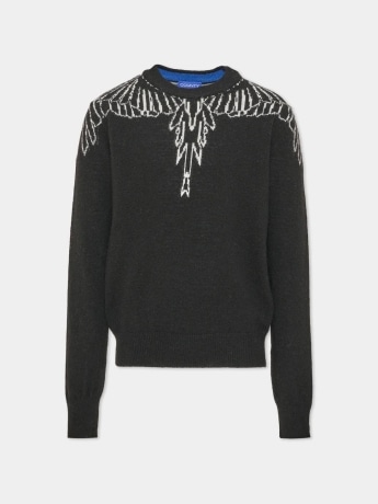 Marcelo Burlon maglia nera bambino maxi logo