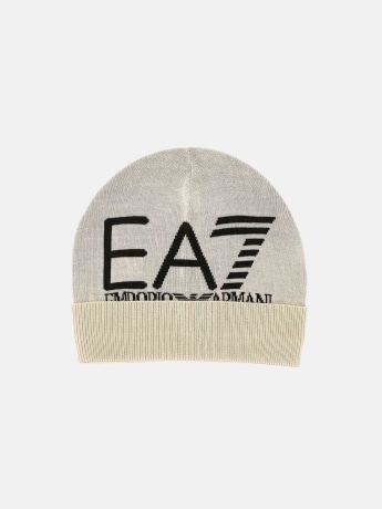 Ea7 cappello crema uomo maxi logo