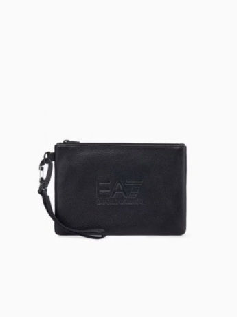 Ea7 pochette nera uomo maxi logo