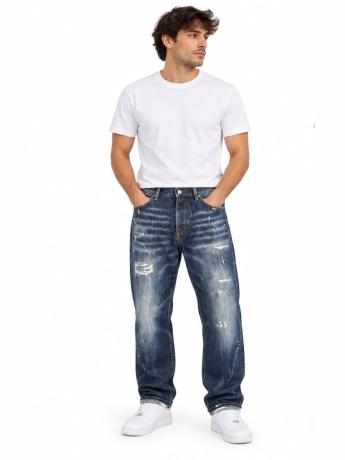 Patriot pantalone in denim uomo con logo