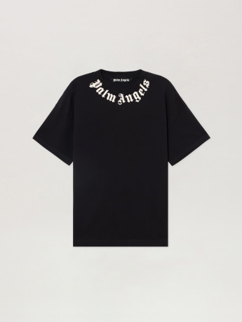 Palm Angels tshirt nera uomo maxi logo