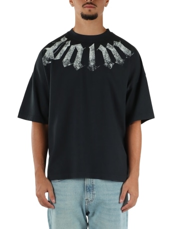 Palm Angels tshirt nera uomo maxi logo