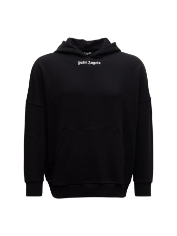 Palm Angels felpa nera uomo maxi logo sul retro