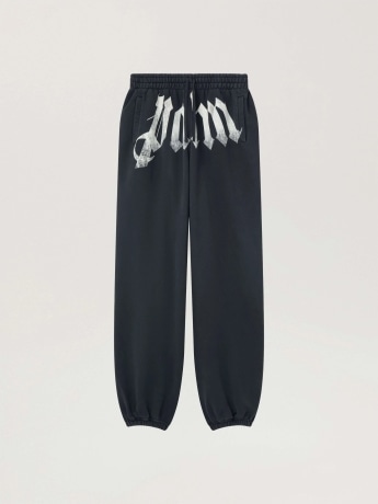Palm Angels pantalone tuta nero uomo maxi logo