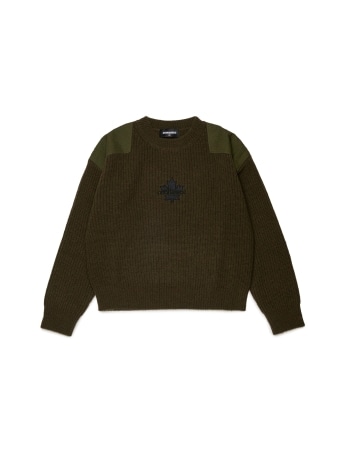 Dsquared2 maglia marrone neonato maxi logo