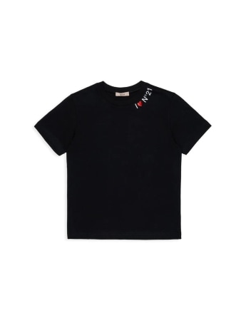 N21 tshirt nera bambina mini logo