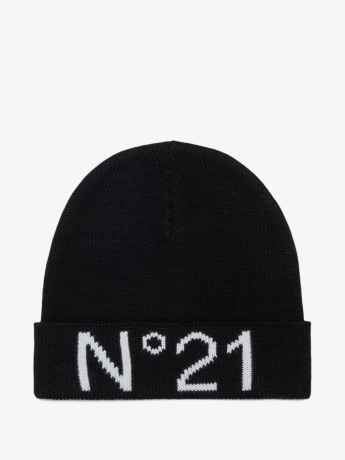 N21 cappello nero bambina maxi logo