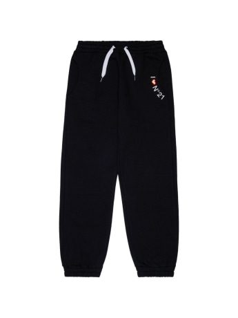 N21 pantalone nero bambina mini logo