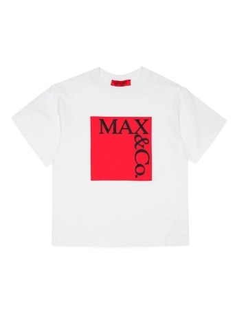 Max&co. tshirt bianca bambina maxi logo