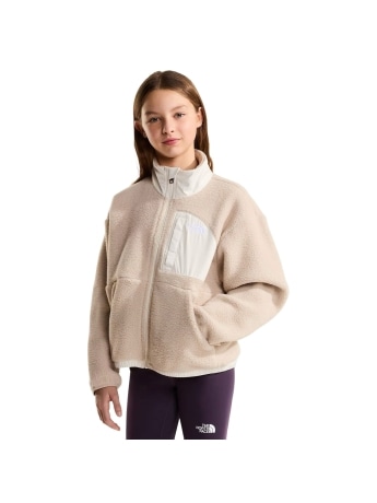 The North Face felpa crema bambina con logo