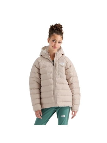 The North Face giubbotto taupe bambina logo sul retro