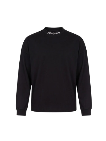 Palm Angels tshirt nera bambino maxi logo