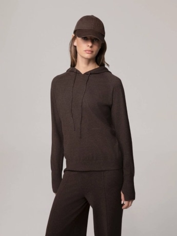 Hinnominate maglia marrone donna con cappuccio