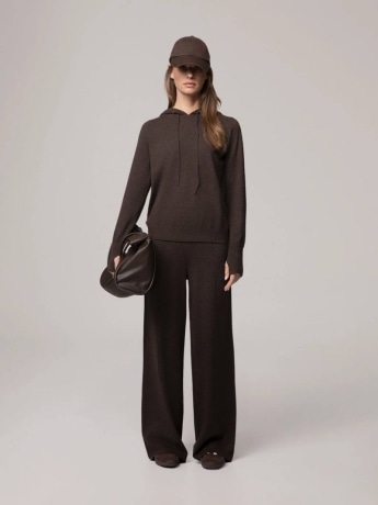 Hinnominate pantalone marrone donna mini logo