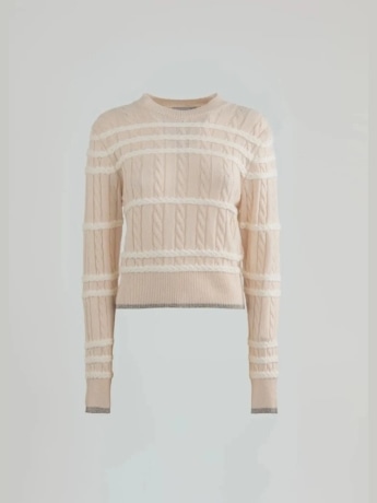 Gaelle maglia crema donna mini logo