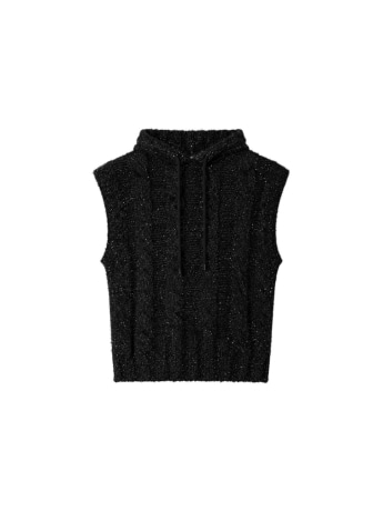 Gaelle maglia nera donna smanicato mini logo