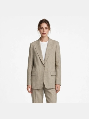 Hinnominate giacca beige donna mini logo