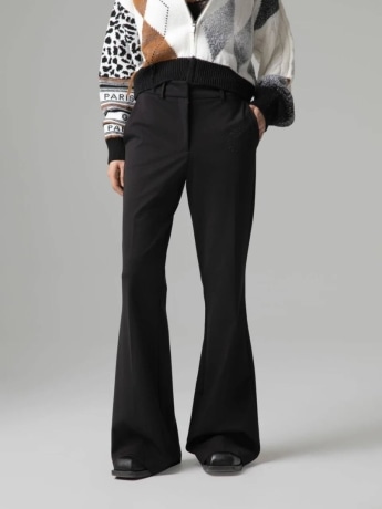 Gaelle pantalone nero donna mini logo