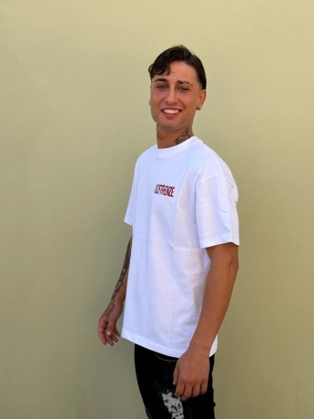 G2firenze tshirt bianca uomo maxi logo sul retro
