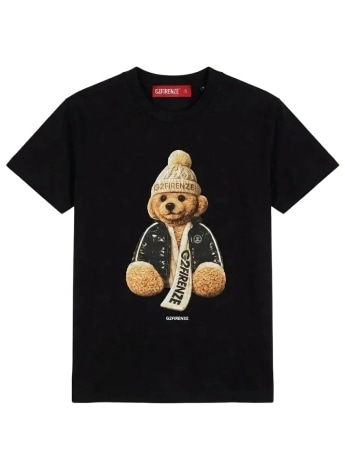 G2firenze tshirt nera uomo maxi logo teddy