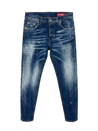 G2firenze pantalone in denim uomo logo sul retro