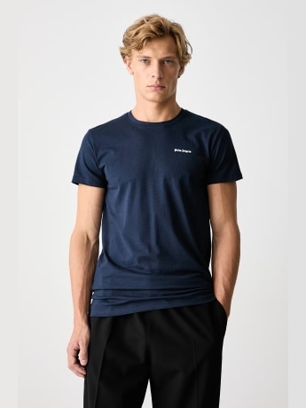 Palm Angels tshirt blu navy uomo mini logo