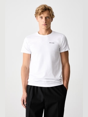Palm Angels tshirt bianca uomo mini logo