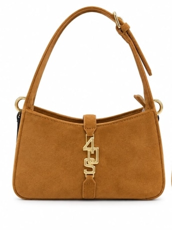 Cesare Paciotti borsa cammello donna in camoscio con logo