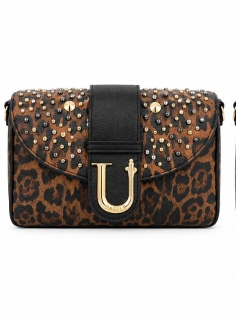 Cesare Paciotti borsa animalier donna maxi logo