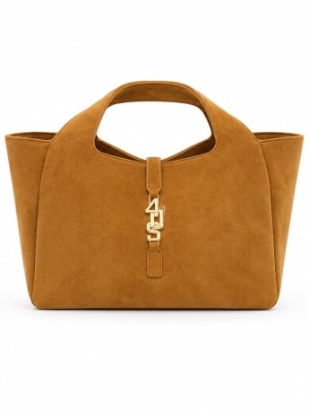 Cesare Paciotti borsa cammello donna in camoscio con logo