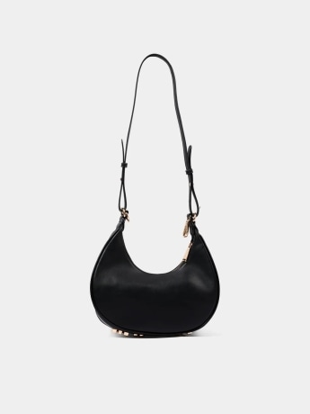 Msgm borsa nera bambina maxi logo sul fondo