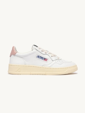 Autry scarpe bianche donna retro rosa