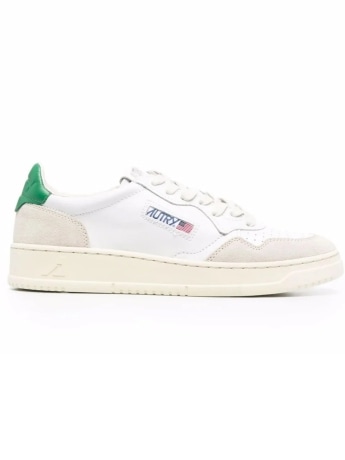 Autry scarpe bianche uomo retro verde
