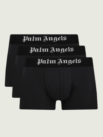 Palm Angels boxer nero uomo logo lettering