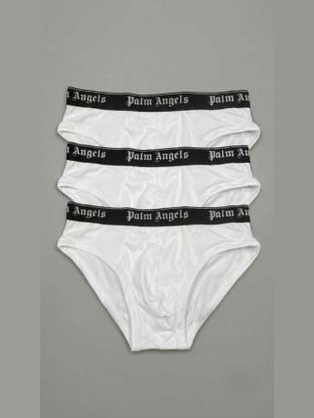 Palm Angels slip bianchi uomo logo lettering